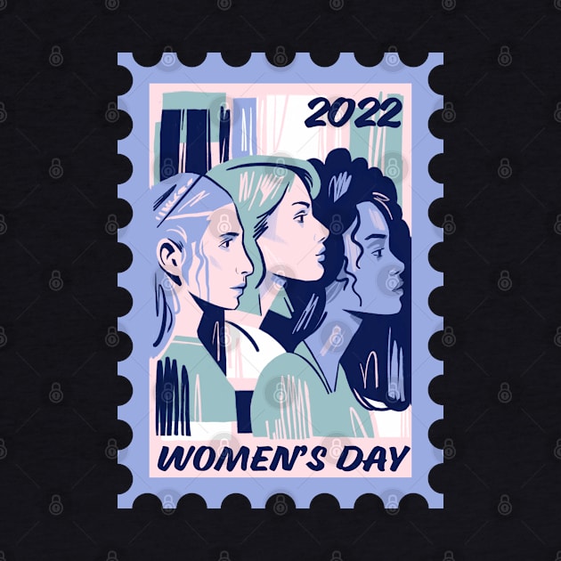 International Women's Day 2022 Purple Stamp Womens History month by CardboardCotton